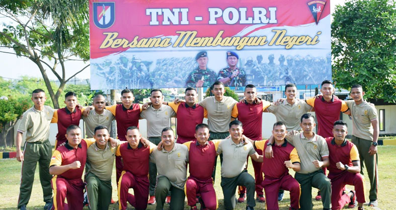 Satbrimob Polda Kepri Gelar Apel Sinergitas TNI-Polri Bersama Membangun Negeri