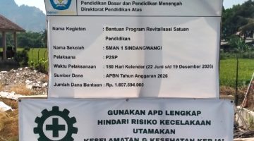 Sorotan : Pekerjaan Revitalisasi SMAN 1 Sindangwangi Diduga Dipihak ketigakan, Humas Sebut Swakelola