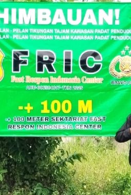 FRIC Musi Banyuasin Pasang Himbauan Keselamatan Berkendara: Selamatkan Nyawa, Wujud Semangat Kemerdekaan