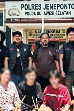 Tim Gabungan Bekuk 4 Pelaku Penyiraman Air Cabai di Jeneponto Usai Buron ke Maros dan Bantaeng